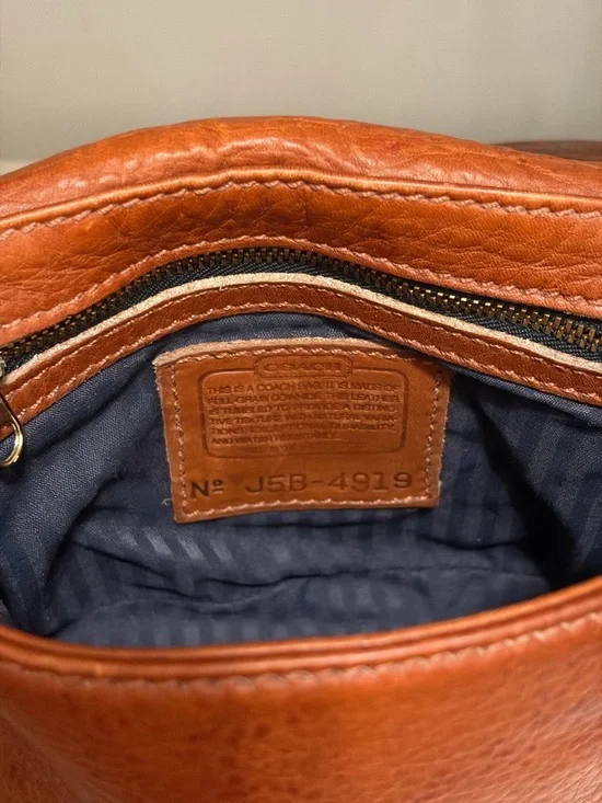 Vintage Coach Sonoma Flap Bag (#4919) Brown Leather Crossbody Bag - Picture 5 of 9